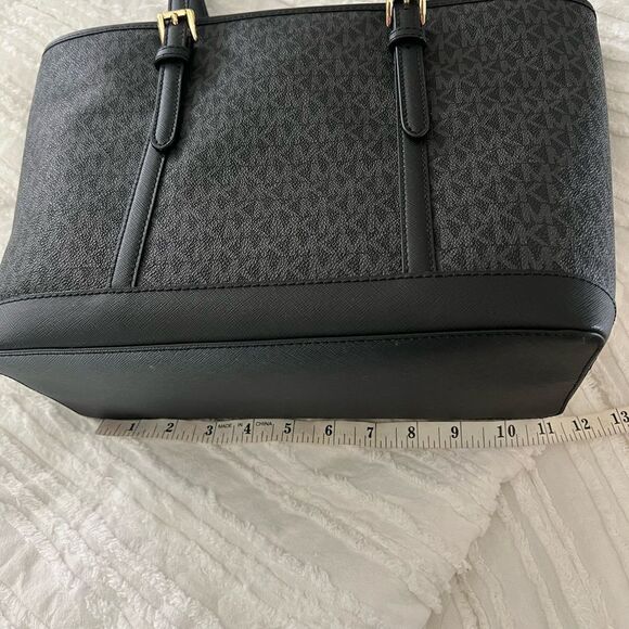 New with tags Michael Kors Jet Sest Travel Medium Double Pocket Tote black - Picture 8 of 9